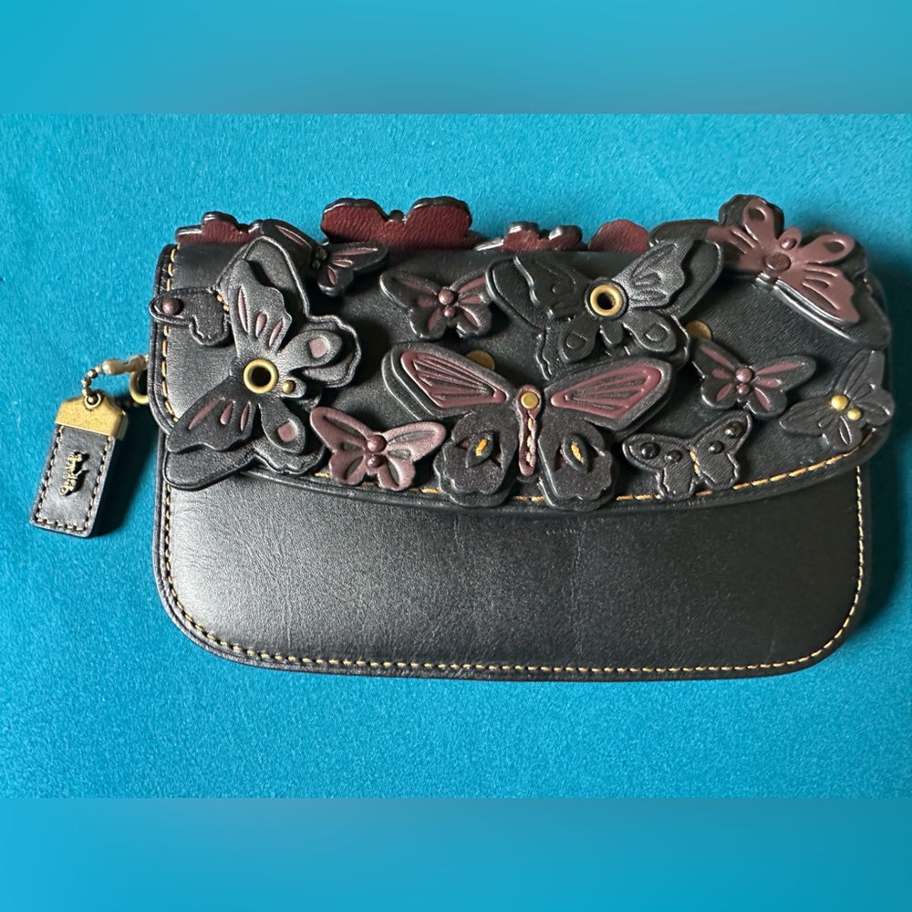 Coach 1941 Wristlet with 3D Butterflies